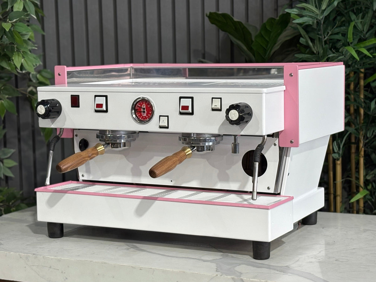 La Marzocco Linea Classic EE - - 2 Group Commercial Espresso Machine - Commercial - Pink & White & Timber