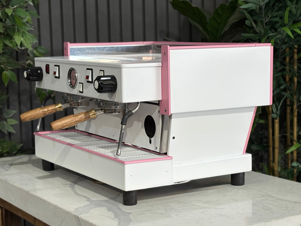 La Marzocco Linea Classic EE - - 2 Group Commercial Espresso Machine - Commercial - Pink & White & Timber