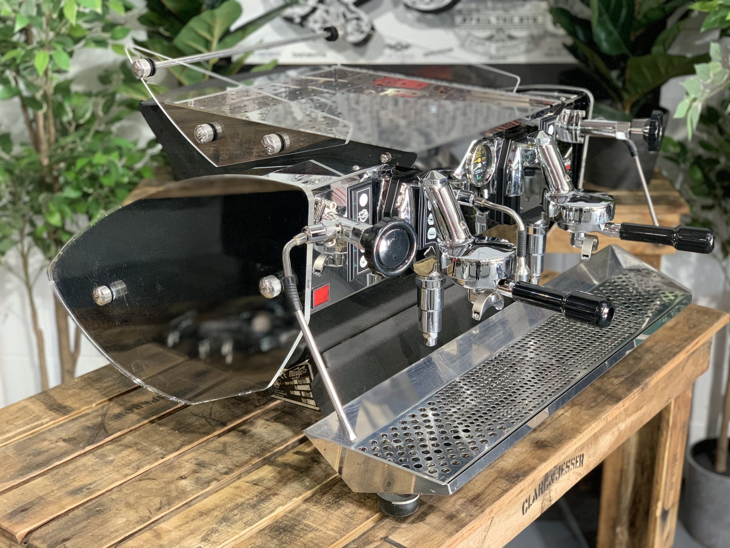 Kees Van Der Westen Mirage Duette Black Sides - 2 Group Commercial Espresso Machine - Stainless