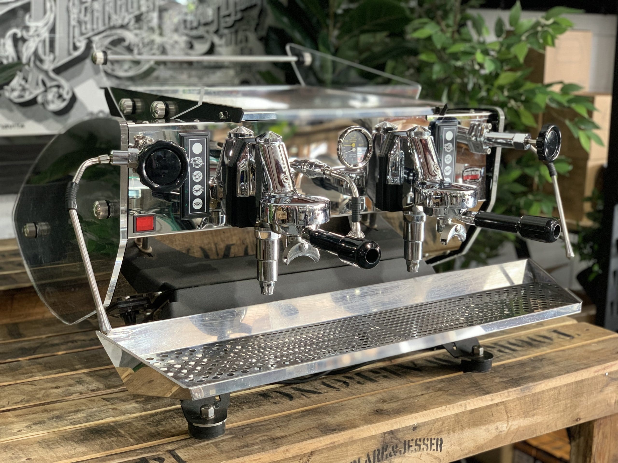 Kees Van Der Westen Mirage Duette Black Sides - 2 Group Commercial Espresso Machine - Stainless