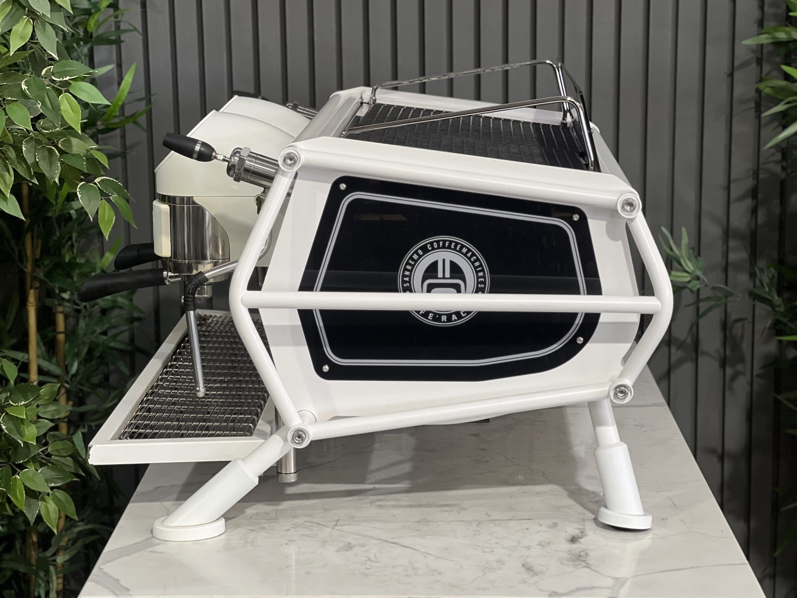 San Remo Cafe Racer - 2 Group Commercial Espresso Machine - White