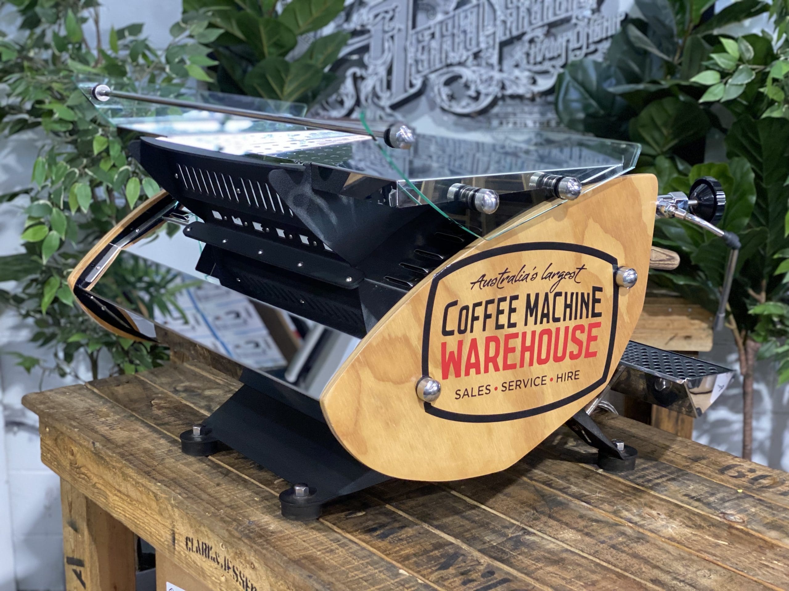 Kees Van Der Westen Mirage Duette Stainless Used - 2 Group Commercial Espresso Machine - Timber