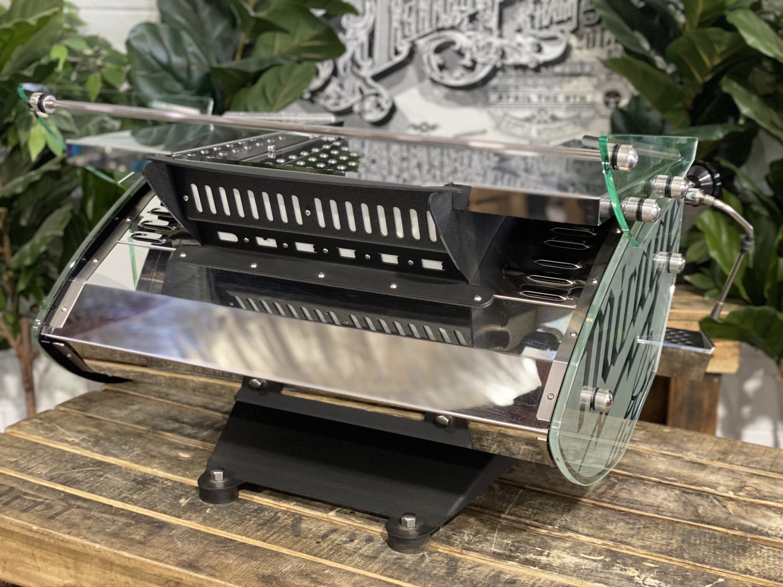 Kees Van Der Westen Mirage Duette Timber Handles / Mirage Sides - 2 Group Commercial Espresso Machine - Stainless