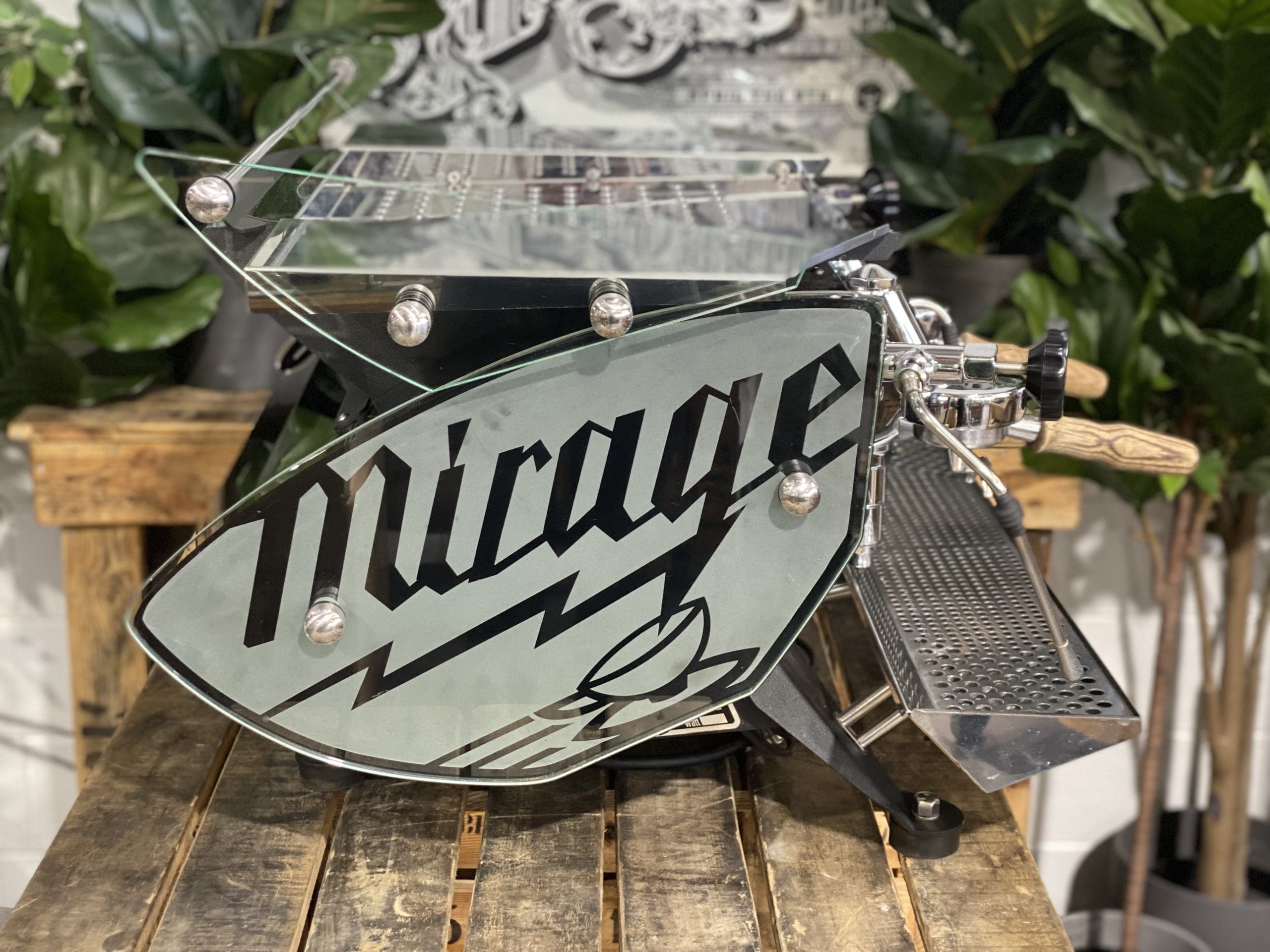 Kees Van Der Westen Mirage Duette Timber Handles / Mirage Sides - 2 Group Commercial Espresso Machine - Stainless