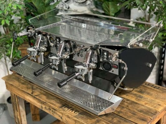 Kees Van Der Westen Mirage Triplette Sides - 3 Group Commercial Espresso Machine - Black