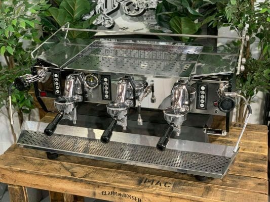 Kees Van Der Westen Mirage Triplette Sides - 3 Group Commercial Espresso Machine - Black