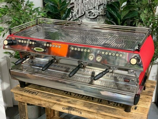 La Marzocco FB80 Matte - 4 Group Commercial Espresso Machine - Red