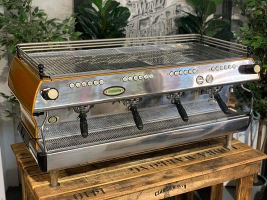 La Marzocco FB80 Yellow - 4 Group Commercial Espresso Machine - Stainless