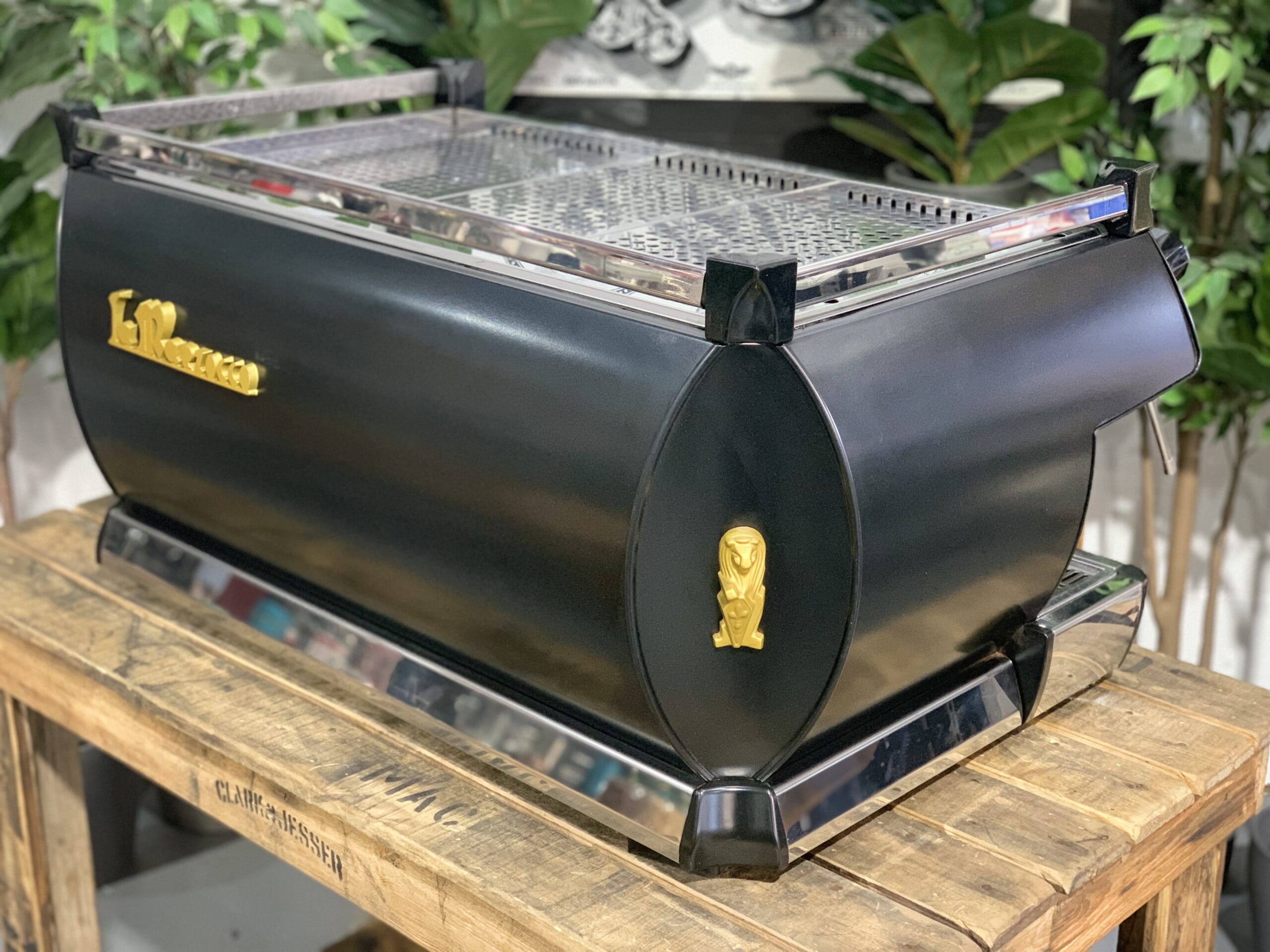 La Marzocco GB5 3 Group Black with Gold Badge & Lions - 18379