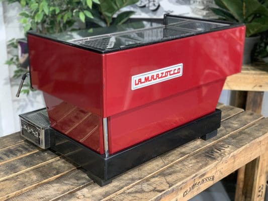 La Marzocco Linea Dark w. Chrono TouchPads - 2 Group Commercial Espresso Machine - Red