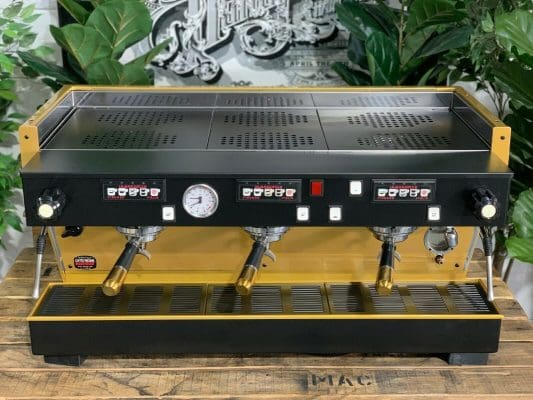 La Marzocco Linea Black and - 3 Group Commercial Espresso Machine - Gold