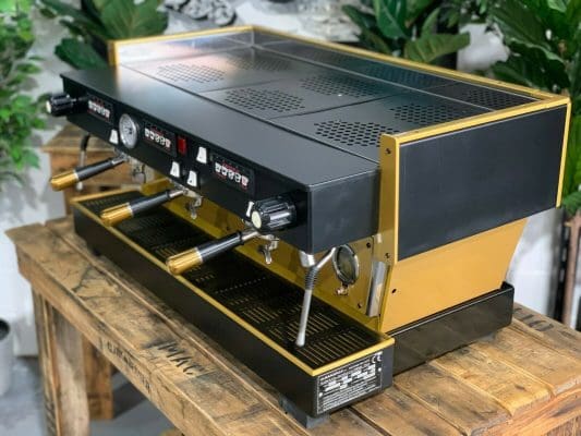 La Marzocco Linea Black and - 3 Group Commercial Espresso Machine - Gold