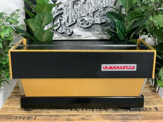 La Marzocco Linea Black and - 3 Group Commercial Espresso Machine - Gold