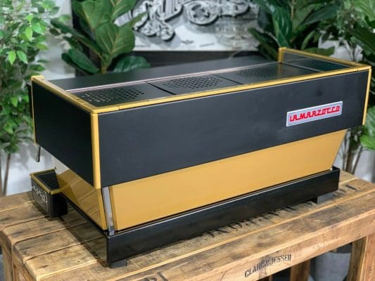 La Marzocco Linea Black and - 3 Group Commercial Espresso Machine - Gold