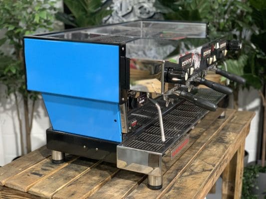 La Marzocco Linea Stainless Steel Bright - 3 Group Commercial Espresso Machine - Blue