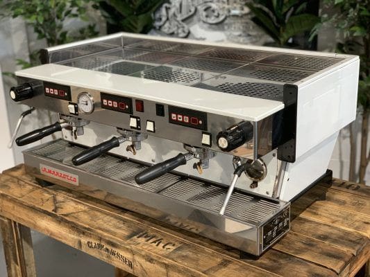La Marzocco Linea Classic w Chrono - 3 Group Commercial Espresso Machine - White