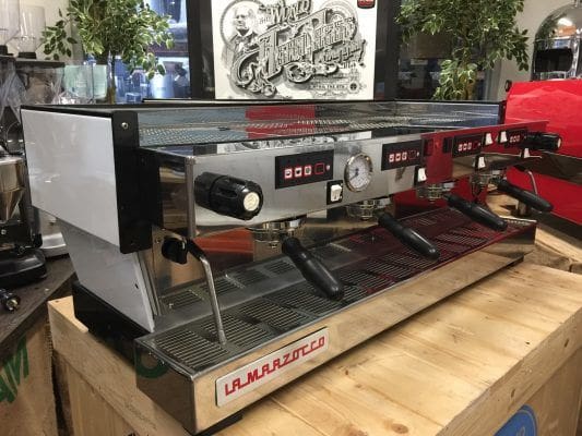 La Marzocco Linea with Chrono Touch Pads - 4 Group Commercial Espresso Machine - White
