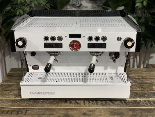 La Marzocco Linea PB White & w. Pesado's - 2 Group Commercial Espresso Machine - Black