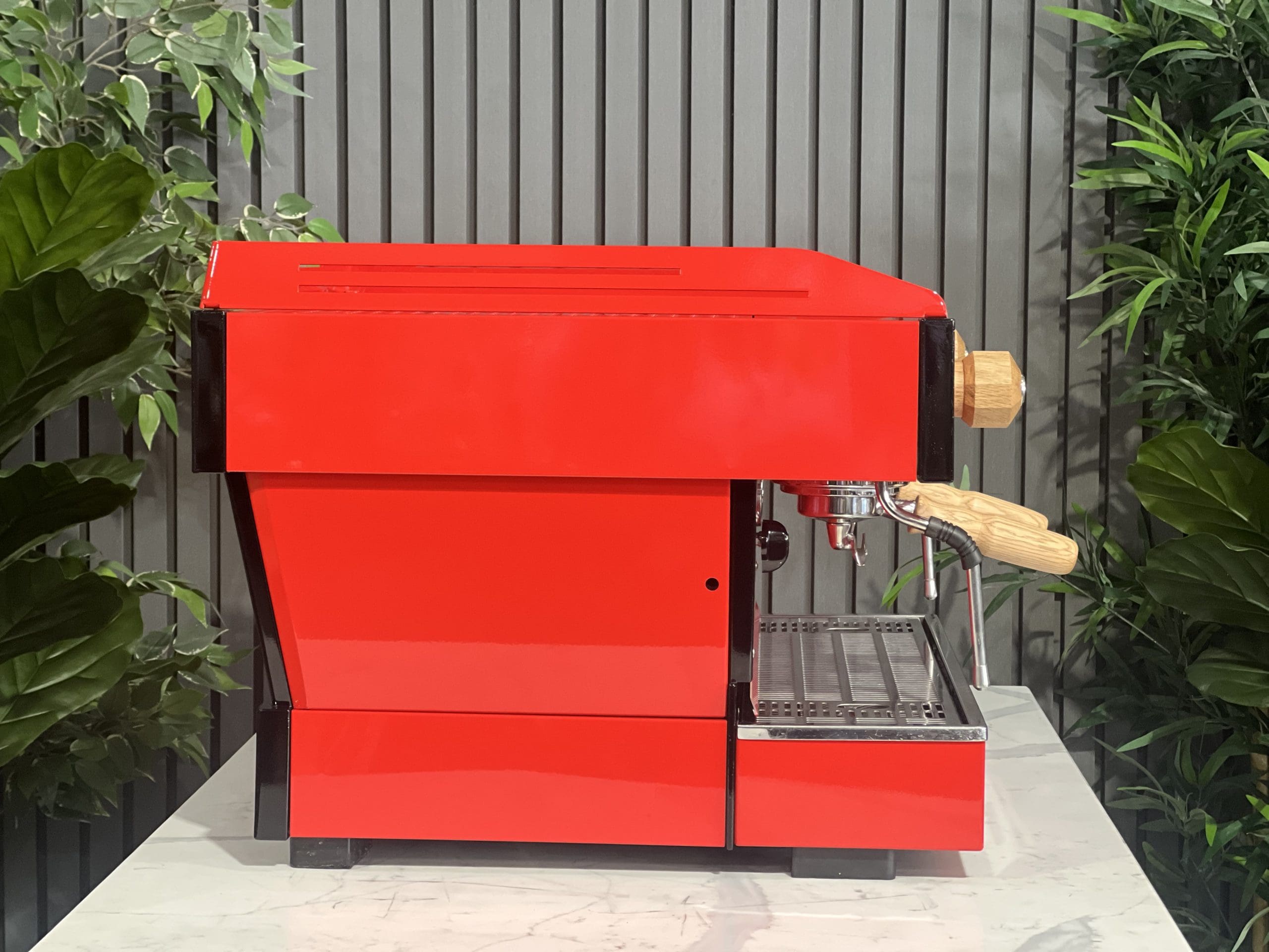 La Marzocco Linea PB Red w Kit - 2 Group Commercial Espresso Machine - Timber
