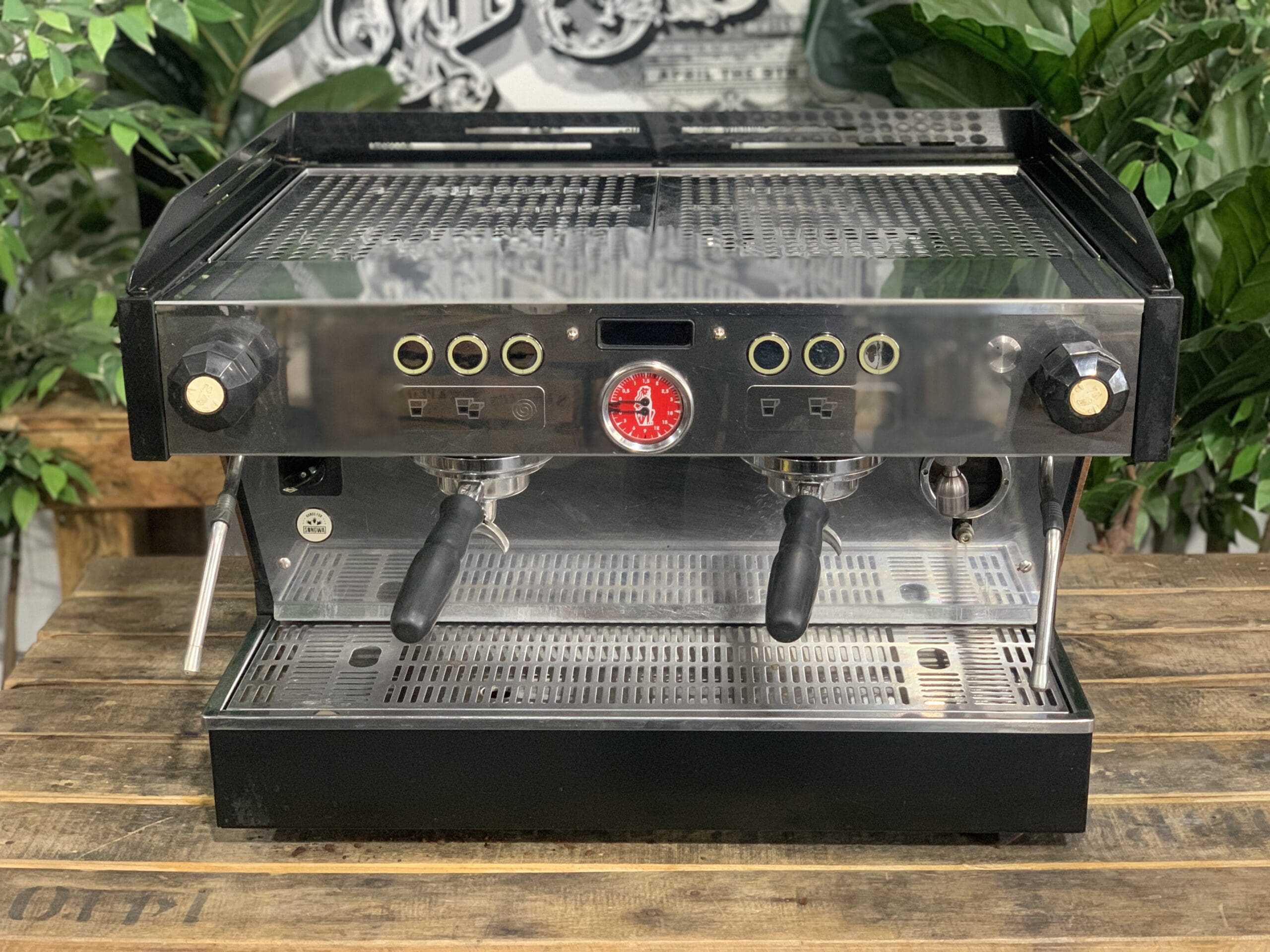 La Marzocco Linea PB Custom Wood - 2 Group Commercial Espresso Machine - Black
