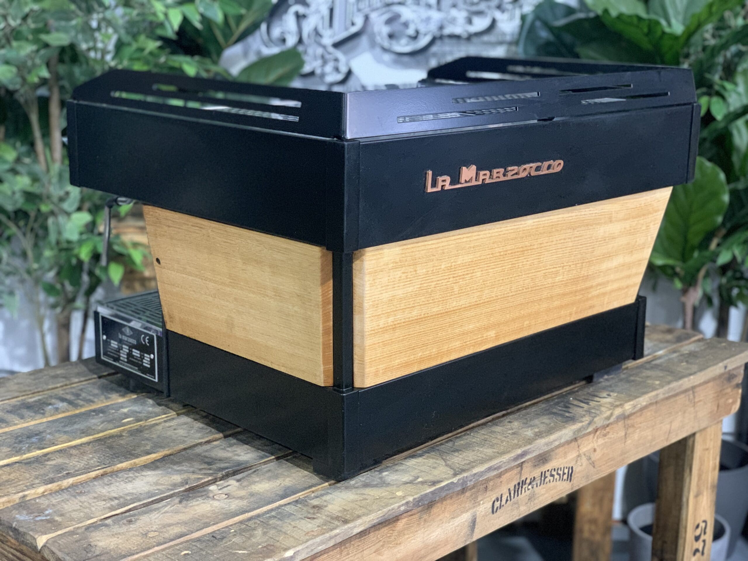 La Marzocco Linea PB Custom Wood - 2 Group Commercial Espresso Machine - Black