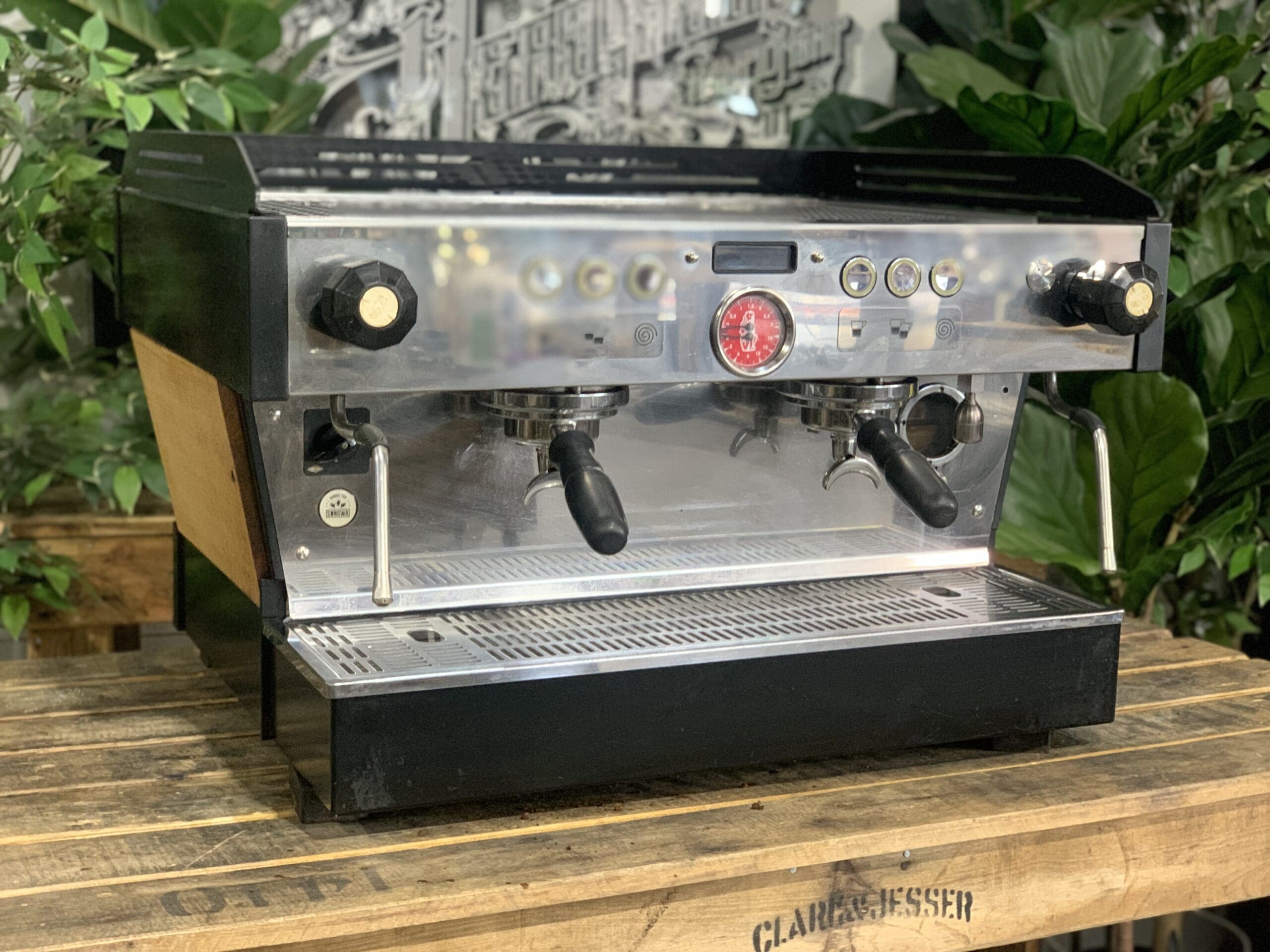 La Marzocco Linea PB Custom Wood - 2 Group Commercial Espresso Machine - Black