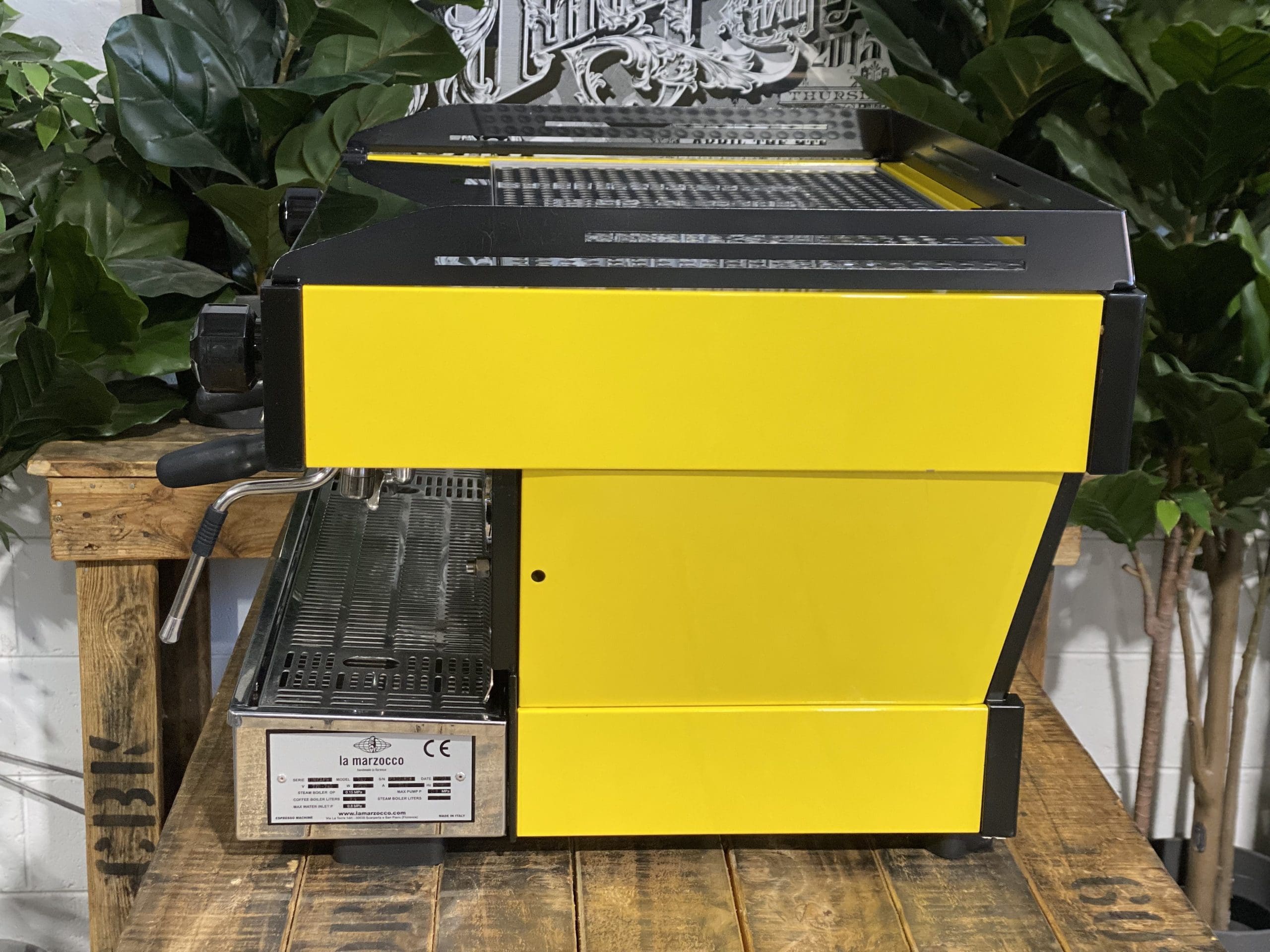 La Marzocco Linea PB Yellow - 2 Group Commercial Espresso Machine - Black