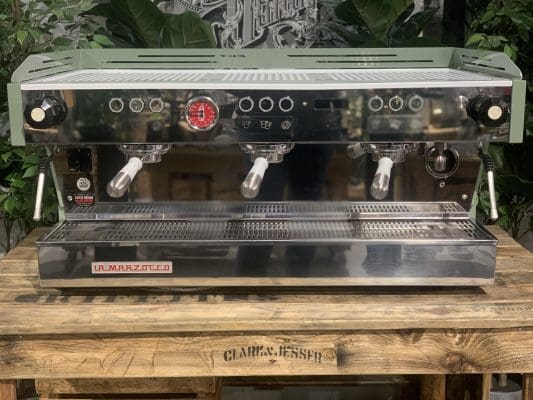 La Marzocco Linea PB White - 3 Group Commercial Espresso Machine - Green