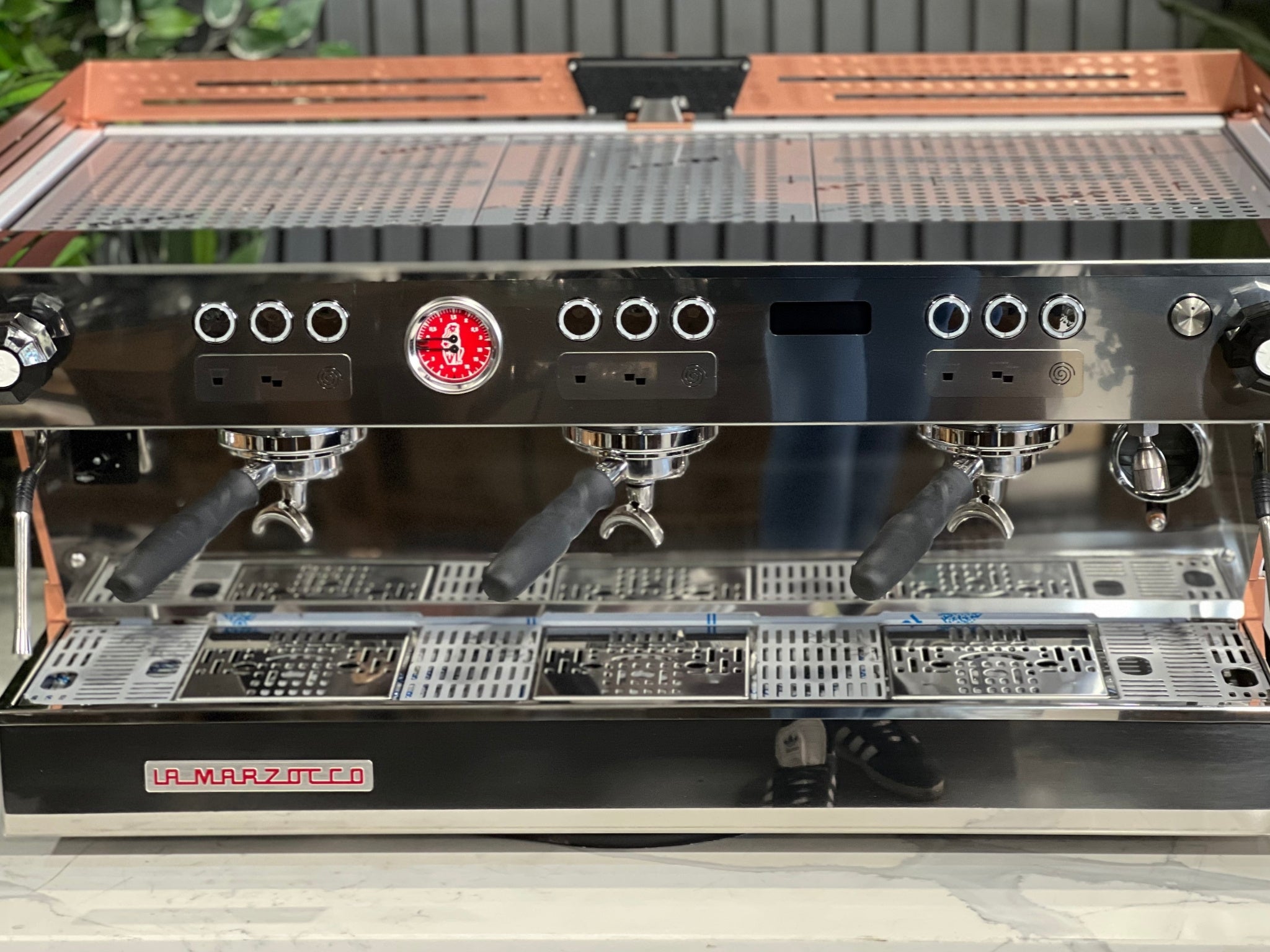 La Marzocco Linea PB ABR White - 3 Group Commercial Espresso Machine - Copper