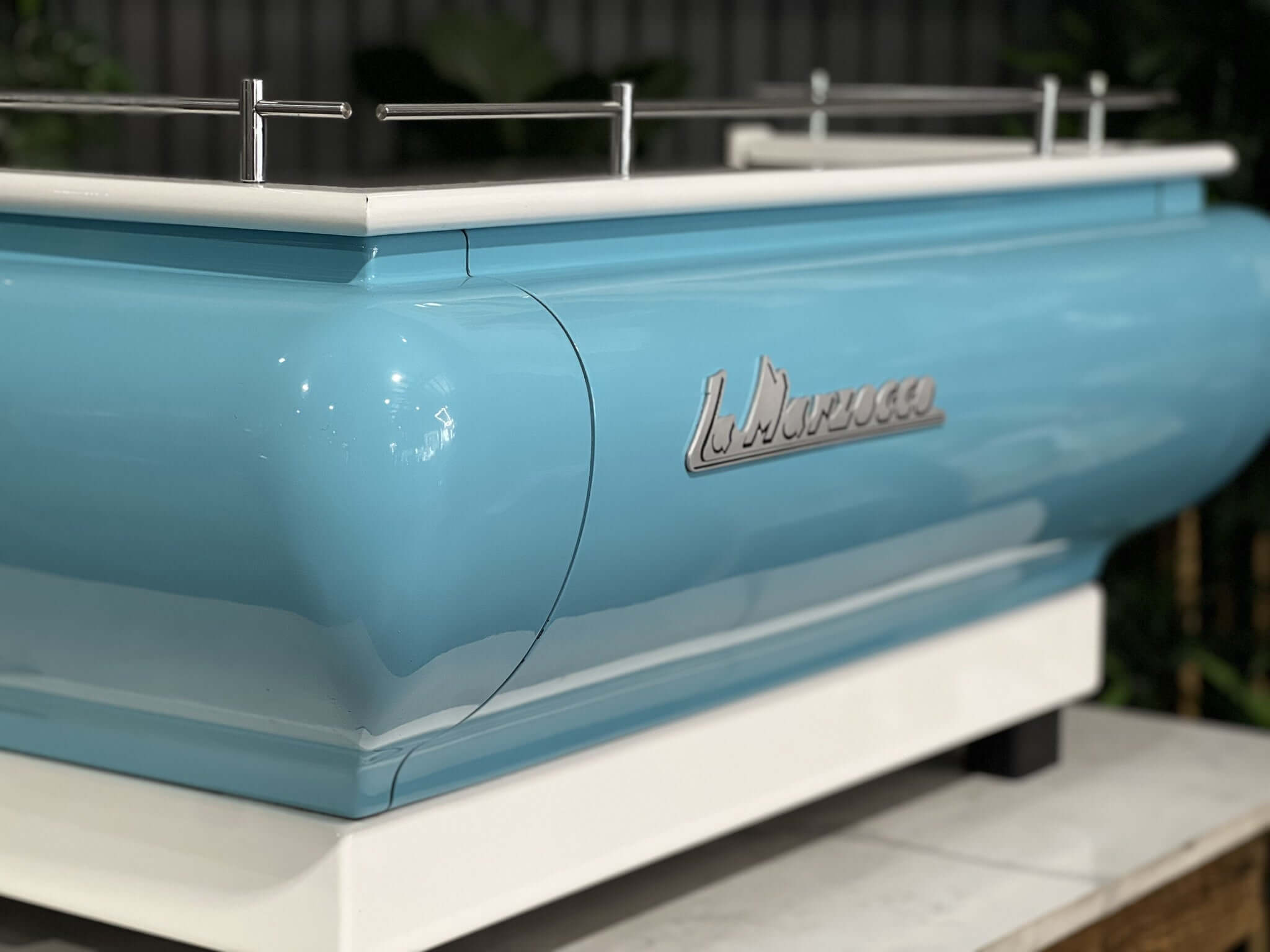 La Marzocco FB70 Blue - 3 Group Commercial Espresso Machine - White