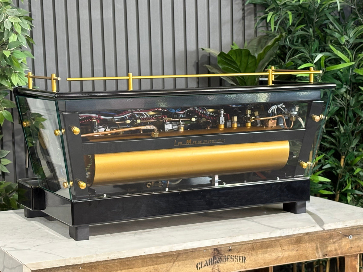 La Marzocco FB70 Custom Glass Body - - 3 Group Commercial Espresso Machine - Commercial - Black & Gold