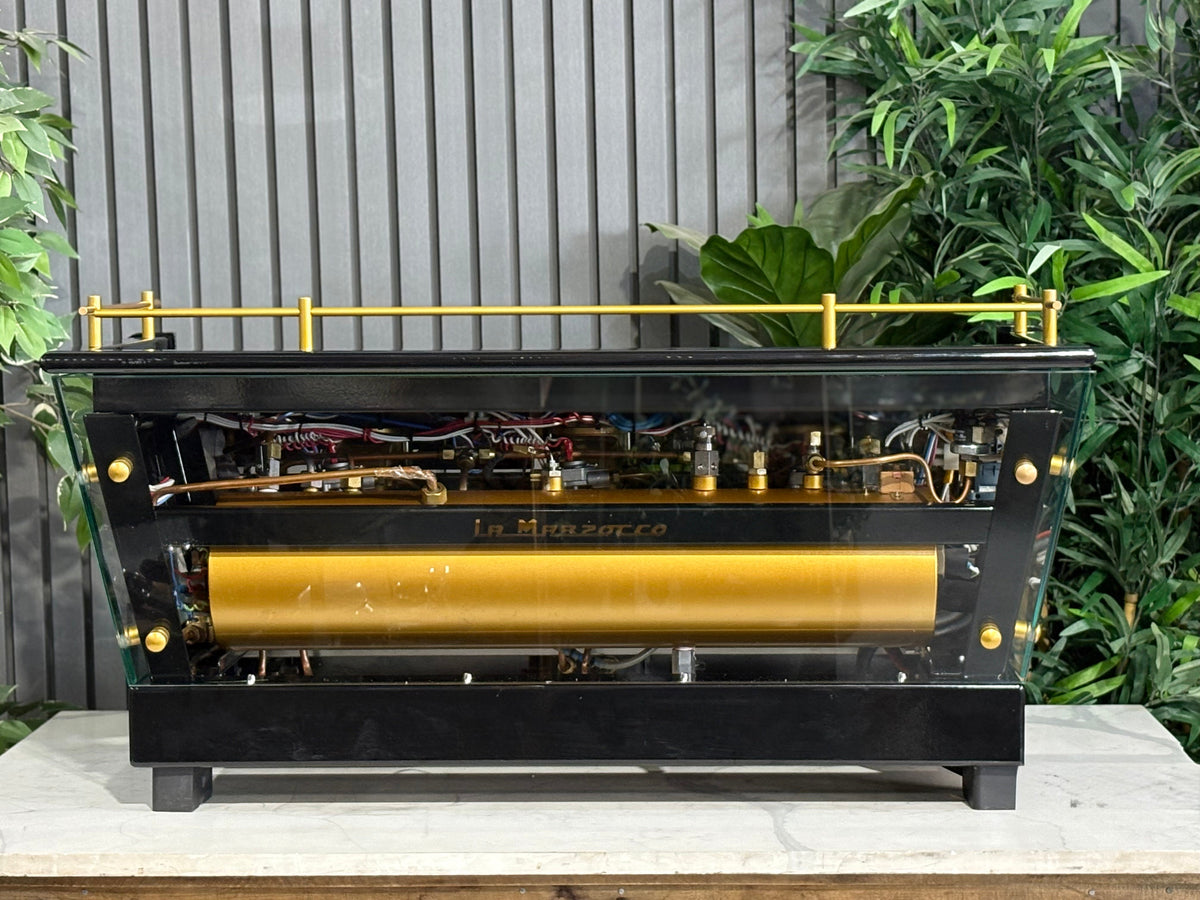 La Marzocco FB70 Custom Glass Body - - 3 Group Commercial Espresso Machine - Commercial - Black & Gold