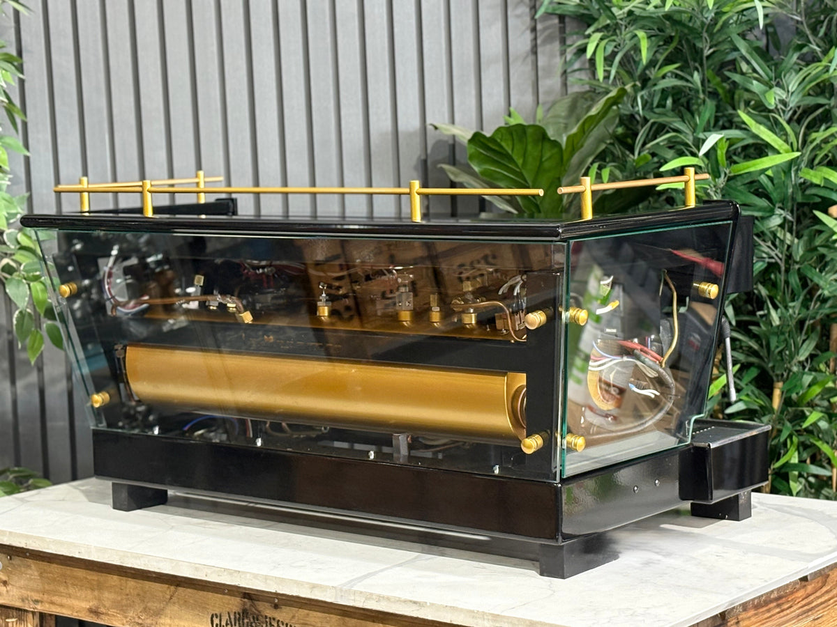 La Marzocco FB70 Custom Glass Body - - 3 Group Commercial Espresso Machine - Commercial - Black & Gold