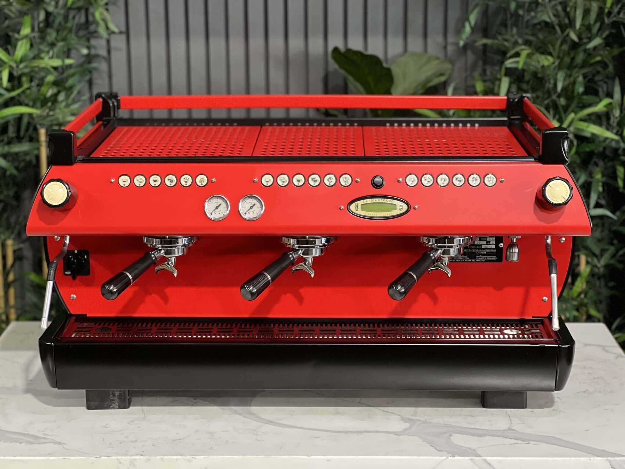 La Marzocco GB5 Red - 3 Group Commercial Espresso Machine - Black