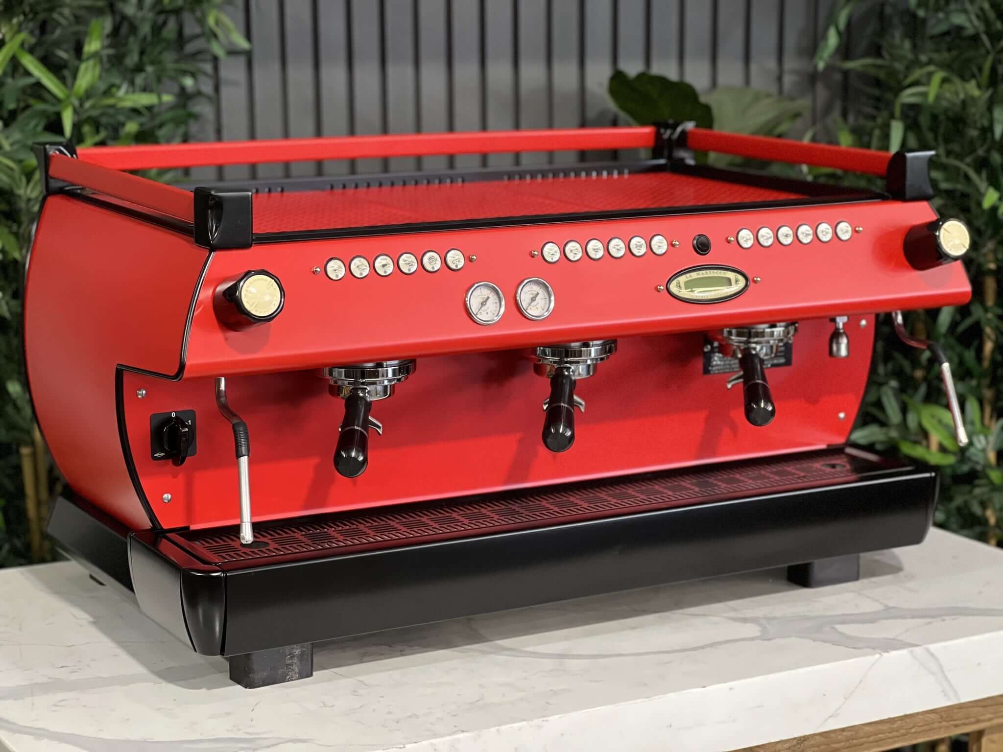 La Marzocco GB5 Red - 3 Group Commercial Espresso Machine - Black
