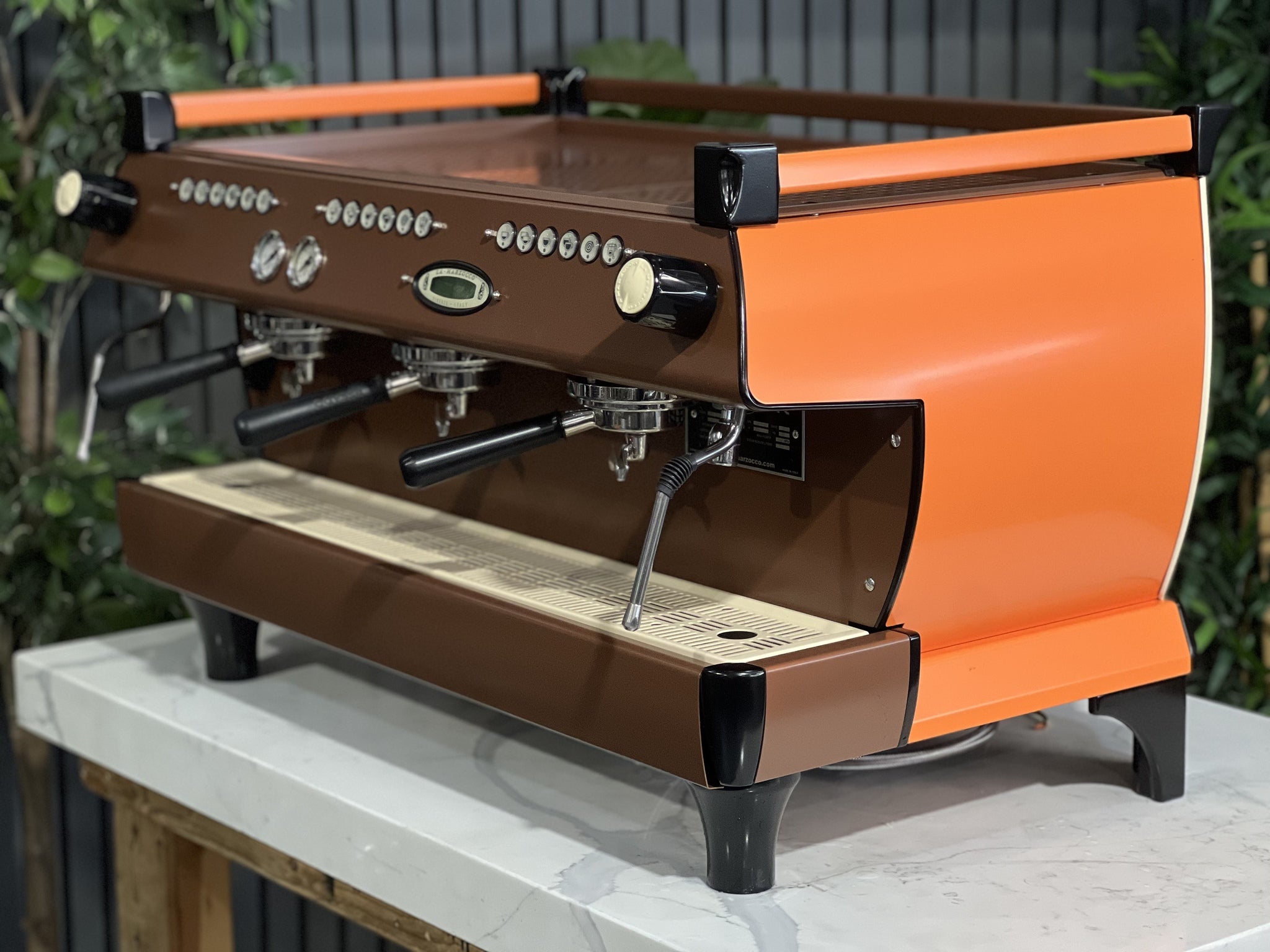 La Marzocco GB5 Orange - 3 Group Commercial Espresso Machine - Brown