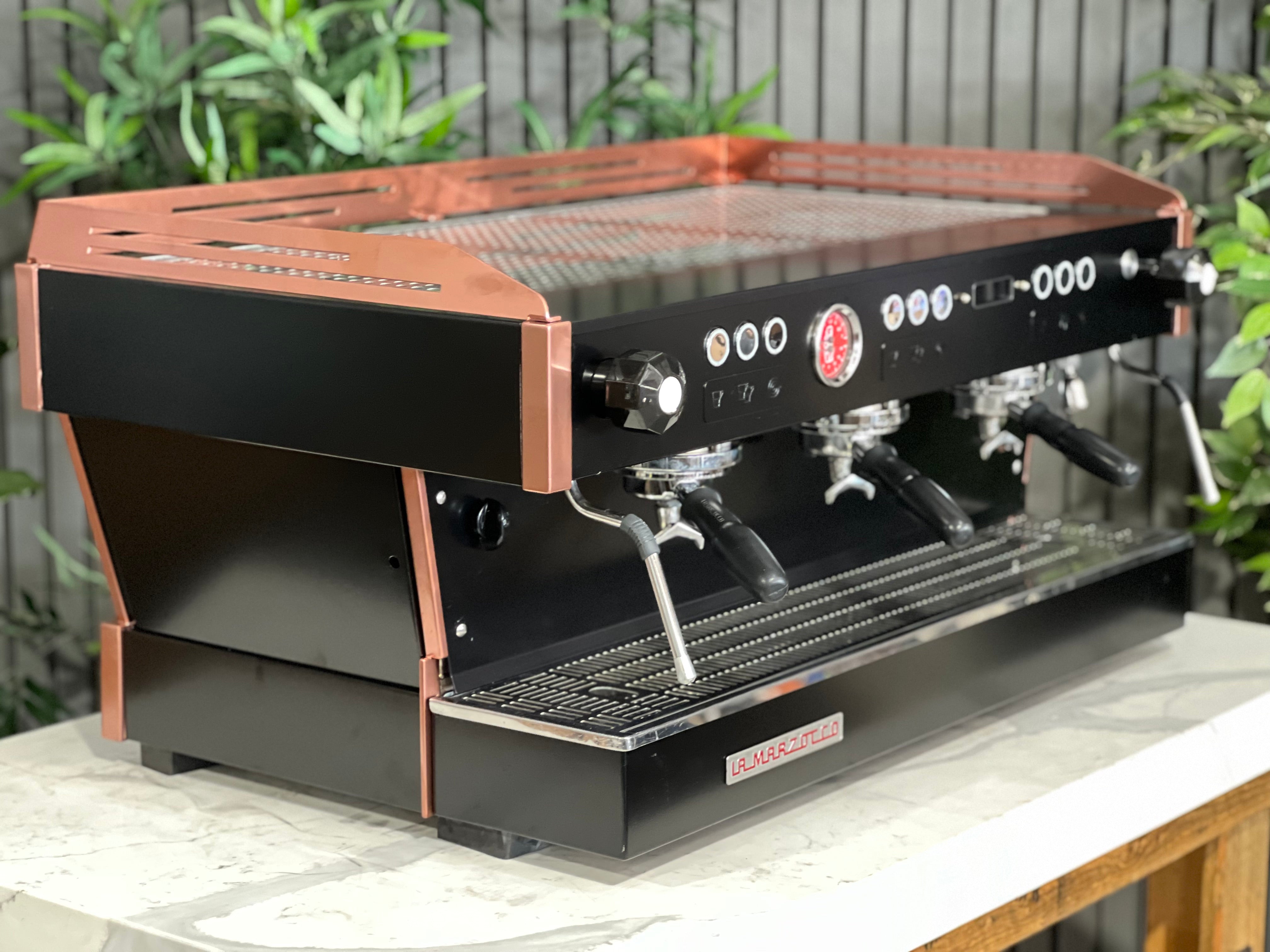 La Marzocco Linea PB Black - 3 Group Commercial Espresso Machine - Copper