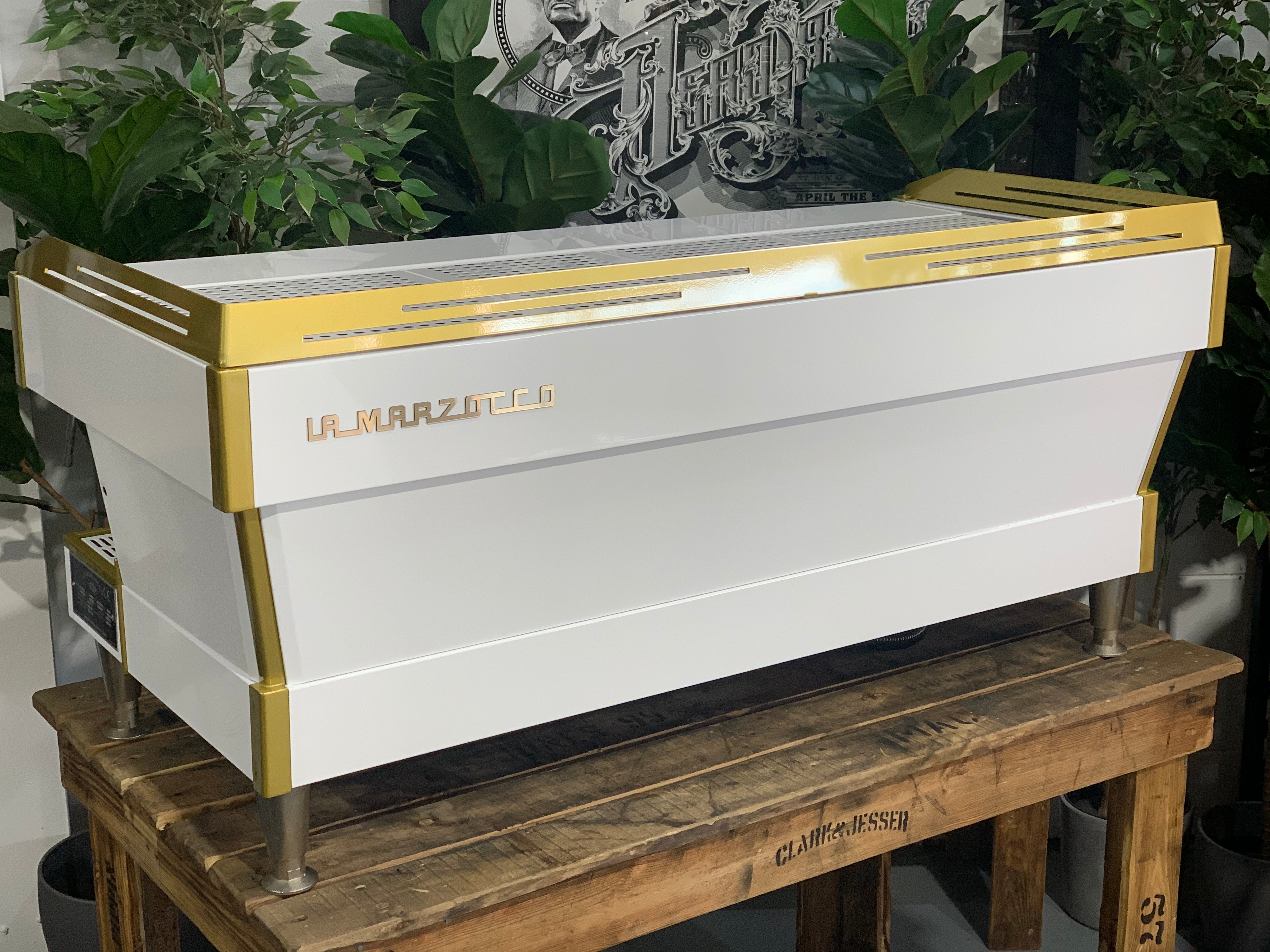 La Marzocco Linea PB White - Used - 4 Group Commercial Espresso Machine - Gold