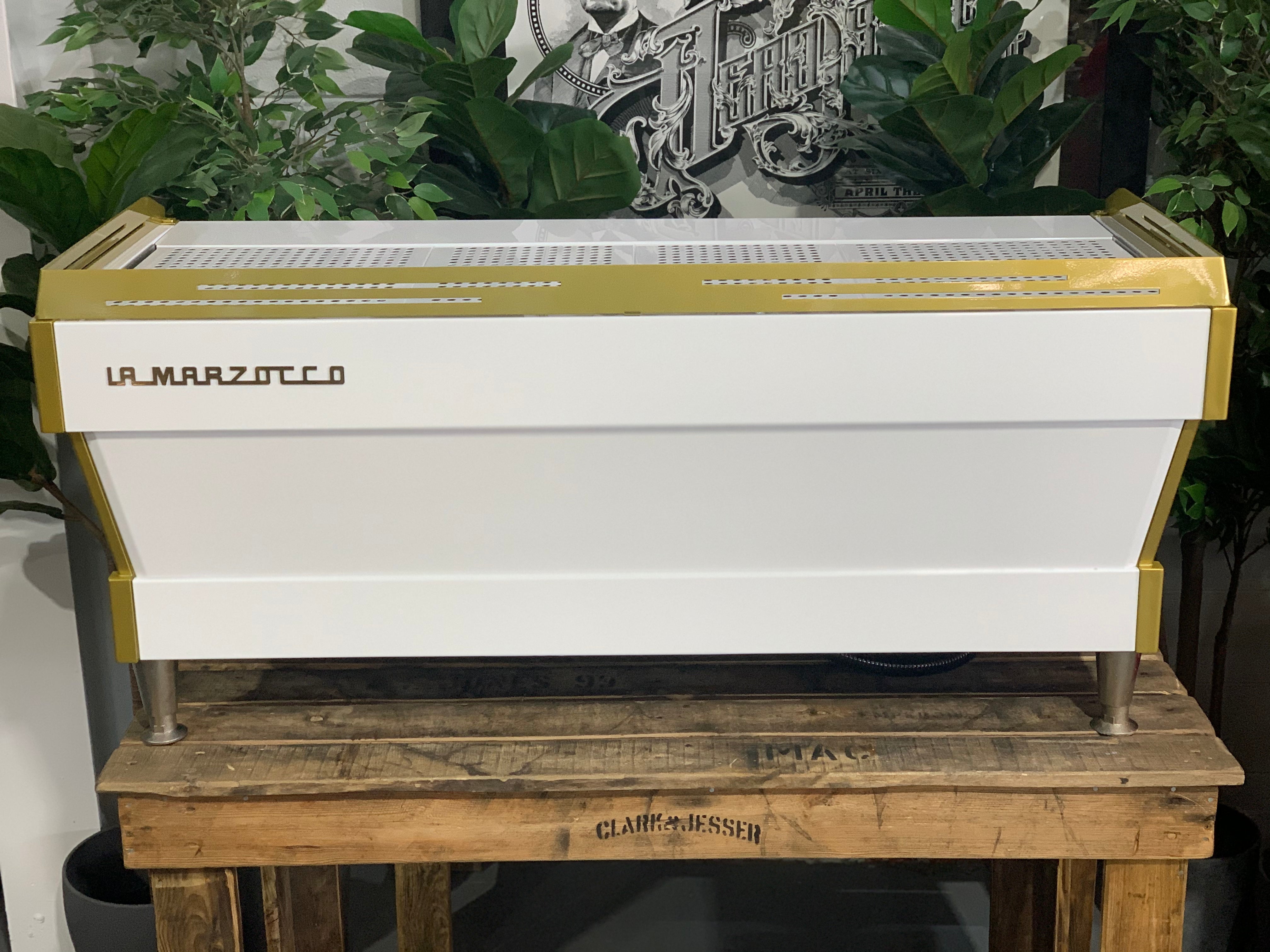 La Marzocco Linea PB White - Used - 4 Group Commercial Espresso Machine - Gold