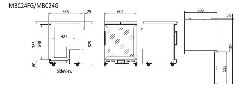 1 Door Bench Freezers Glass Door | Atosa | MBC24FG
