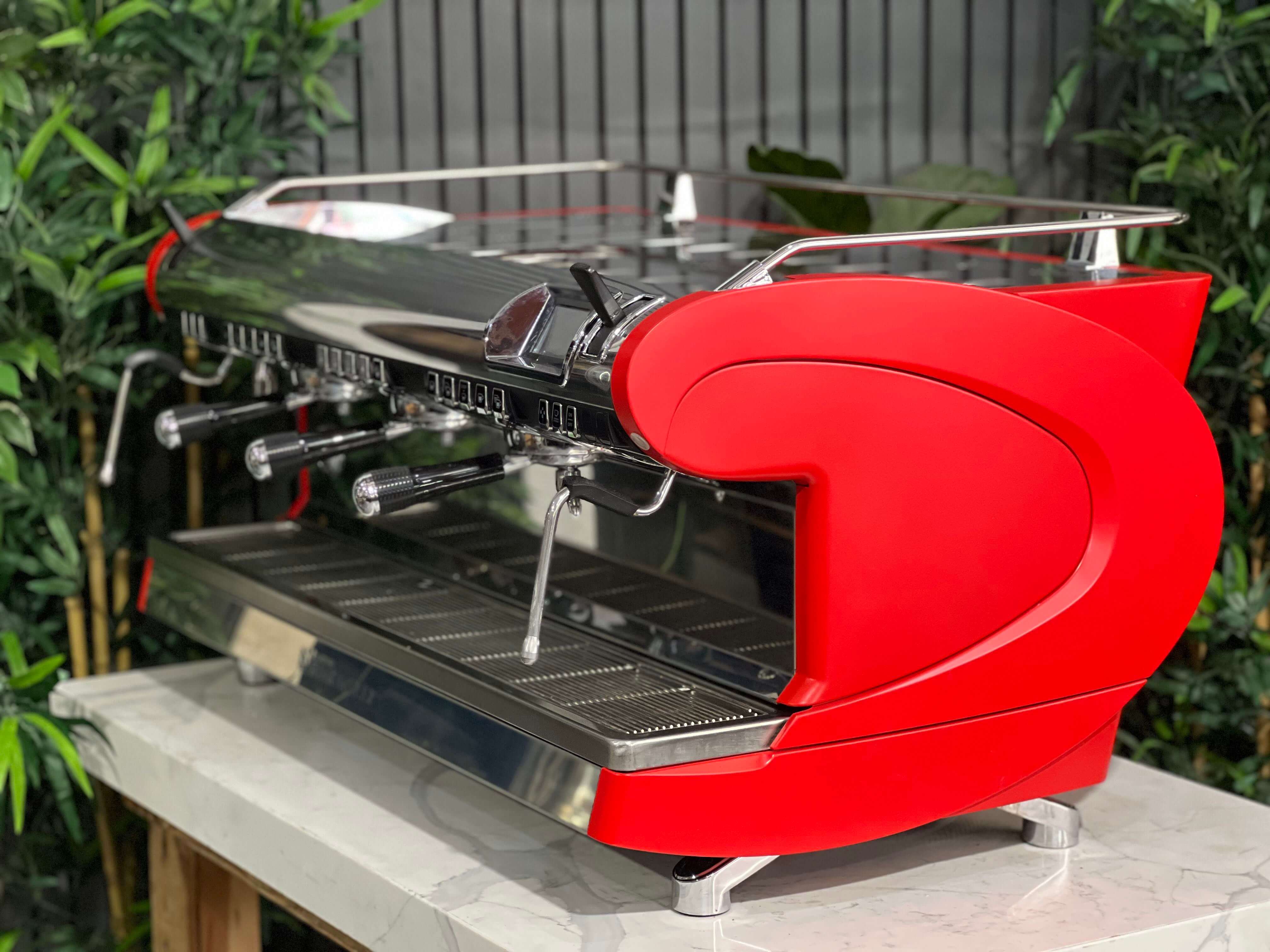 Nuova Simonelli Aurelia Wave Volumetric - 3 Group Commercial Espresso Machine - Red