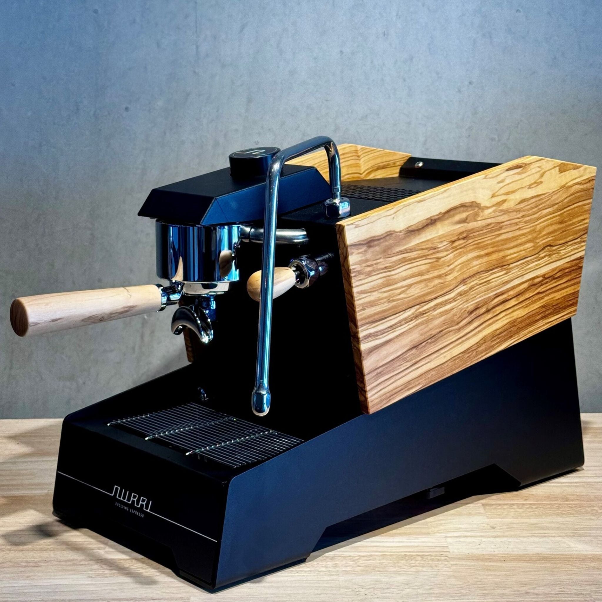 Nurri Type R ( & Zebrano) - 1 Group Commercial Espresso Machine - Black