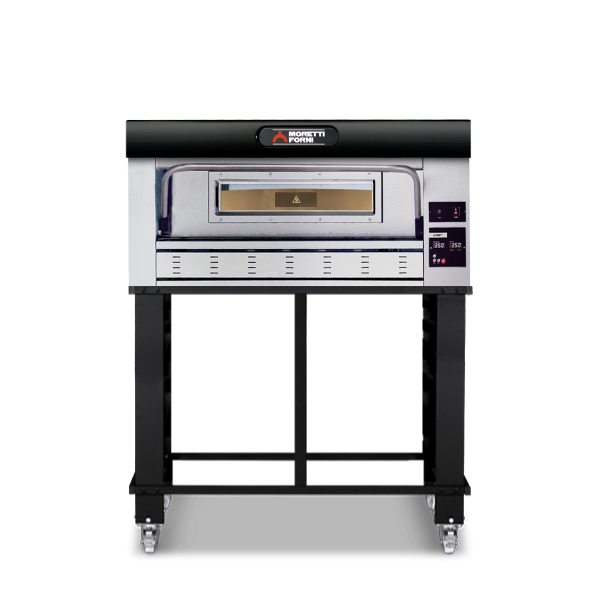 Moretti Forni P110G Single Deck Oven on Stand - 9 x 30cm Pizza - COMP P110G B/1/S