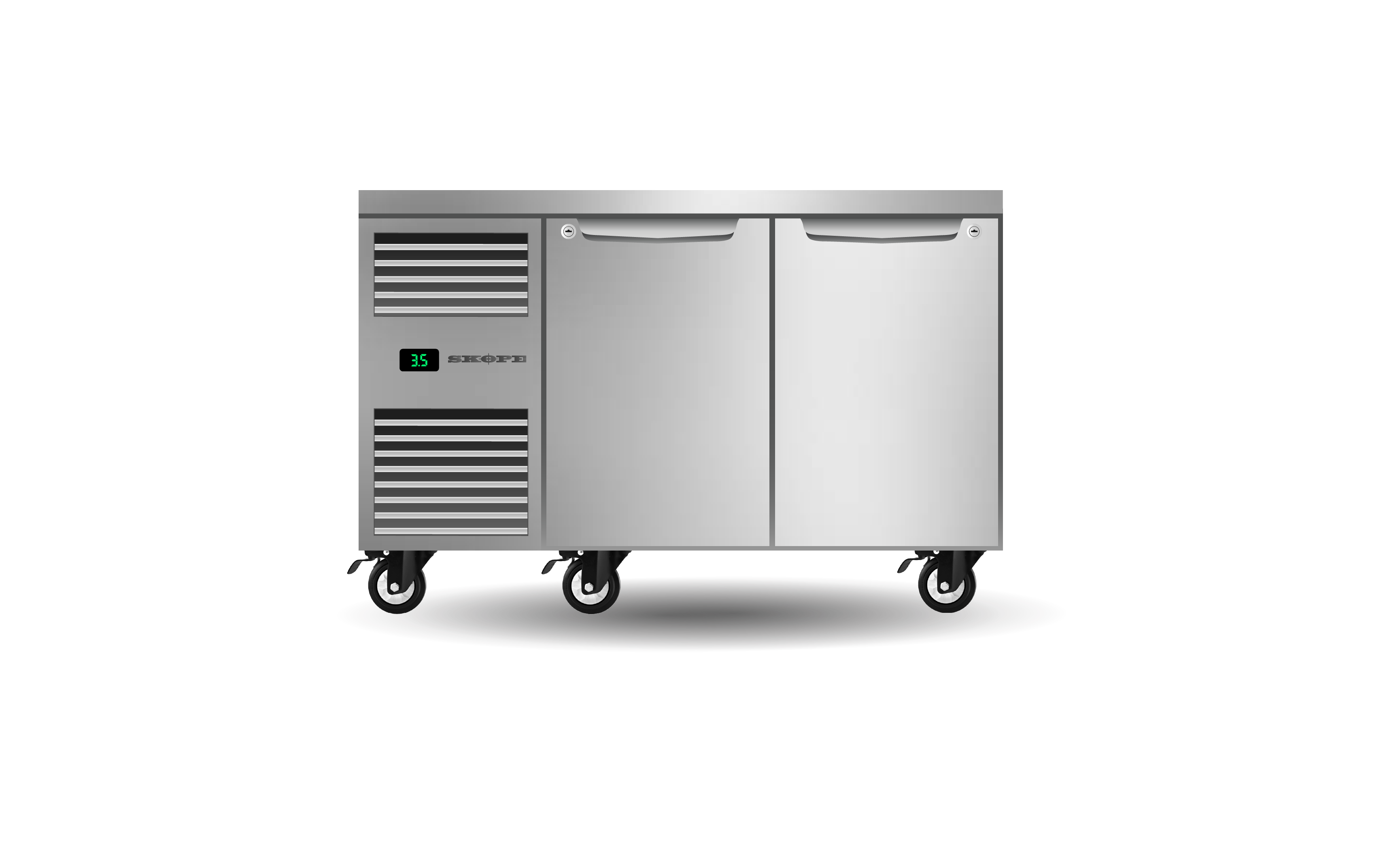 Skope ProSpec Two Solid Door Underbench GN 1/1 Fridge 288L - PG11.UBR.2.SD