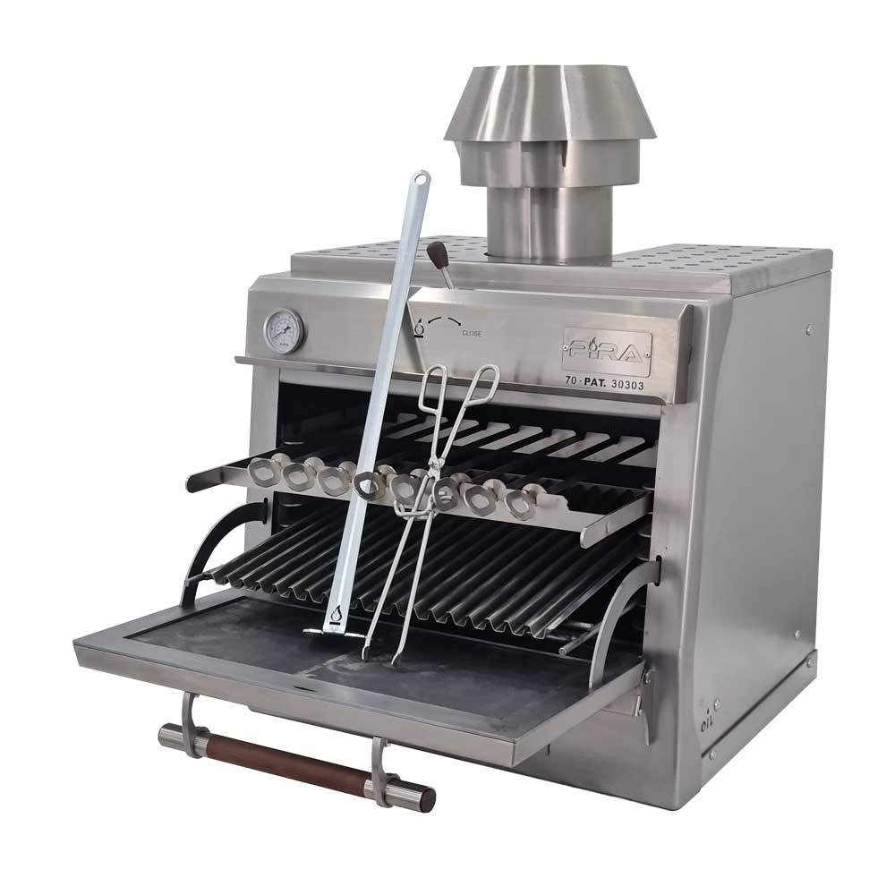 Pira 70 Silver SD Charcoal Oven - 450.106