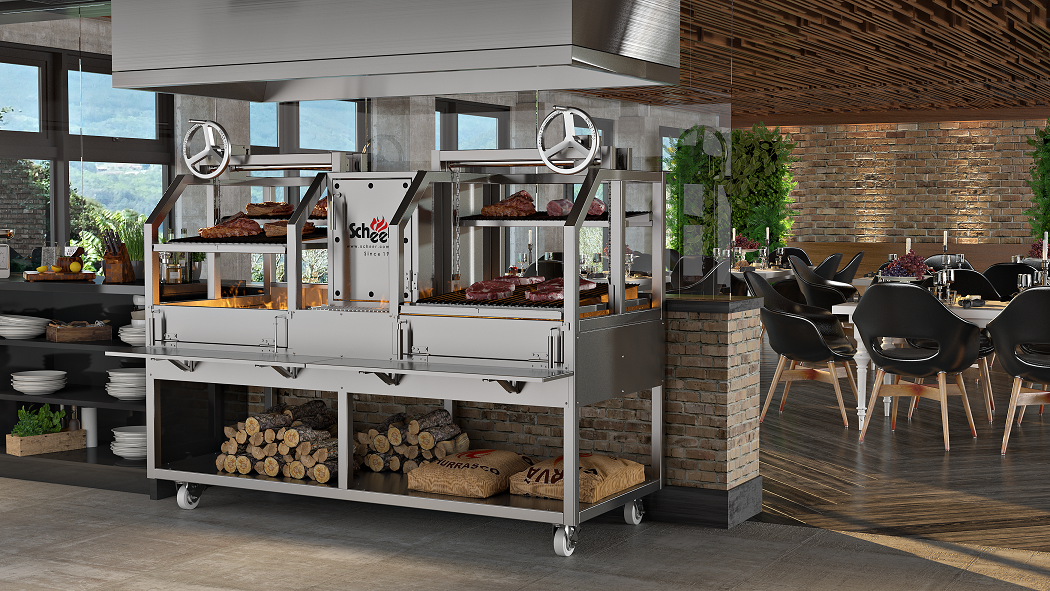 Scheer Parrilla 675 Charcoal & Wood Grill - 1500mm - P675-1500