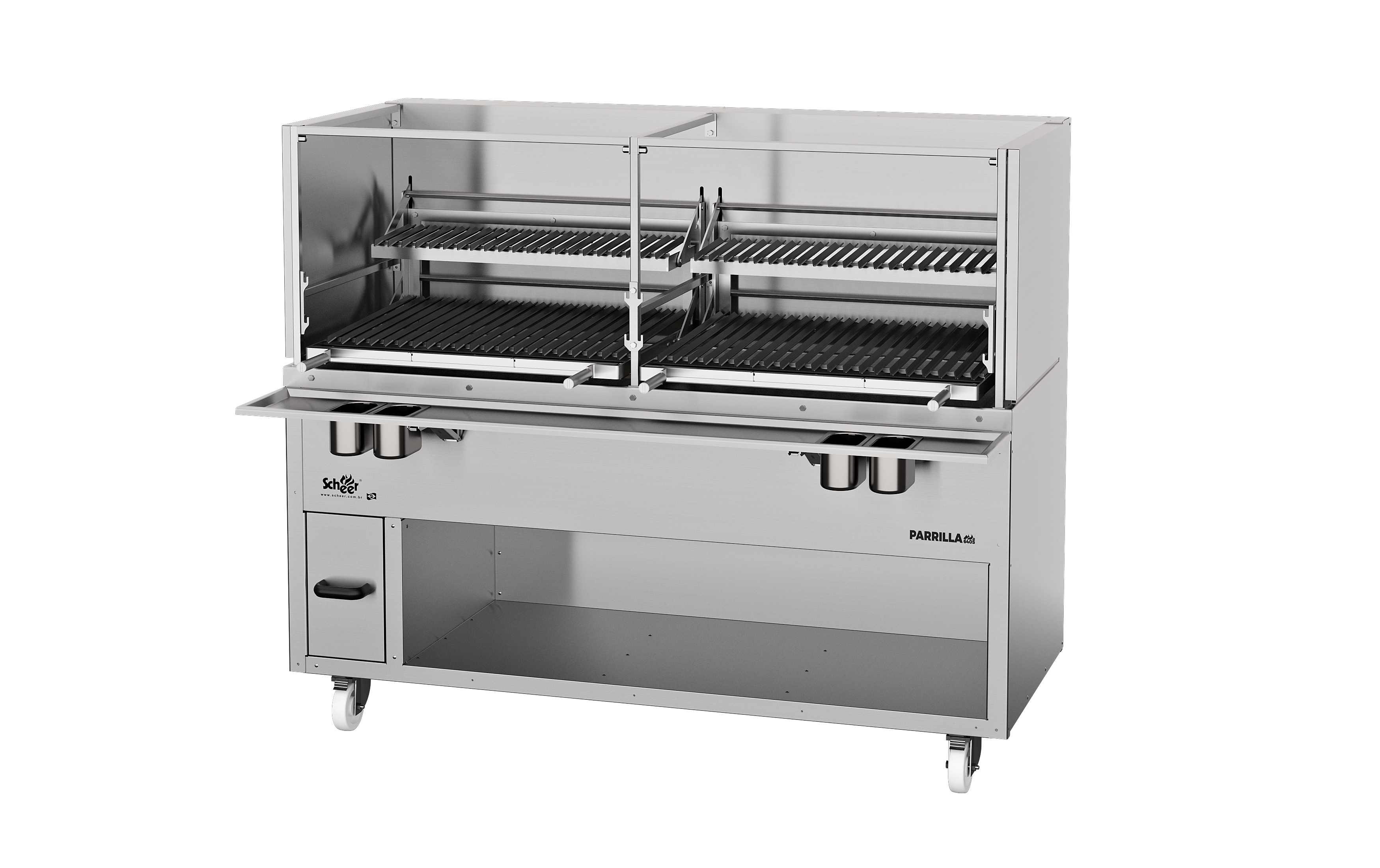 Scheer Parrilla 640 Charcoal Double Grill - 1800mm Width - P640-1800