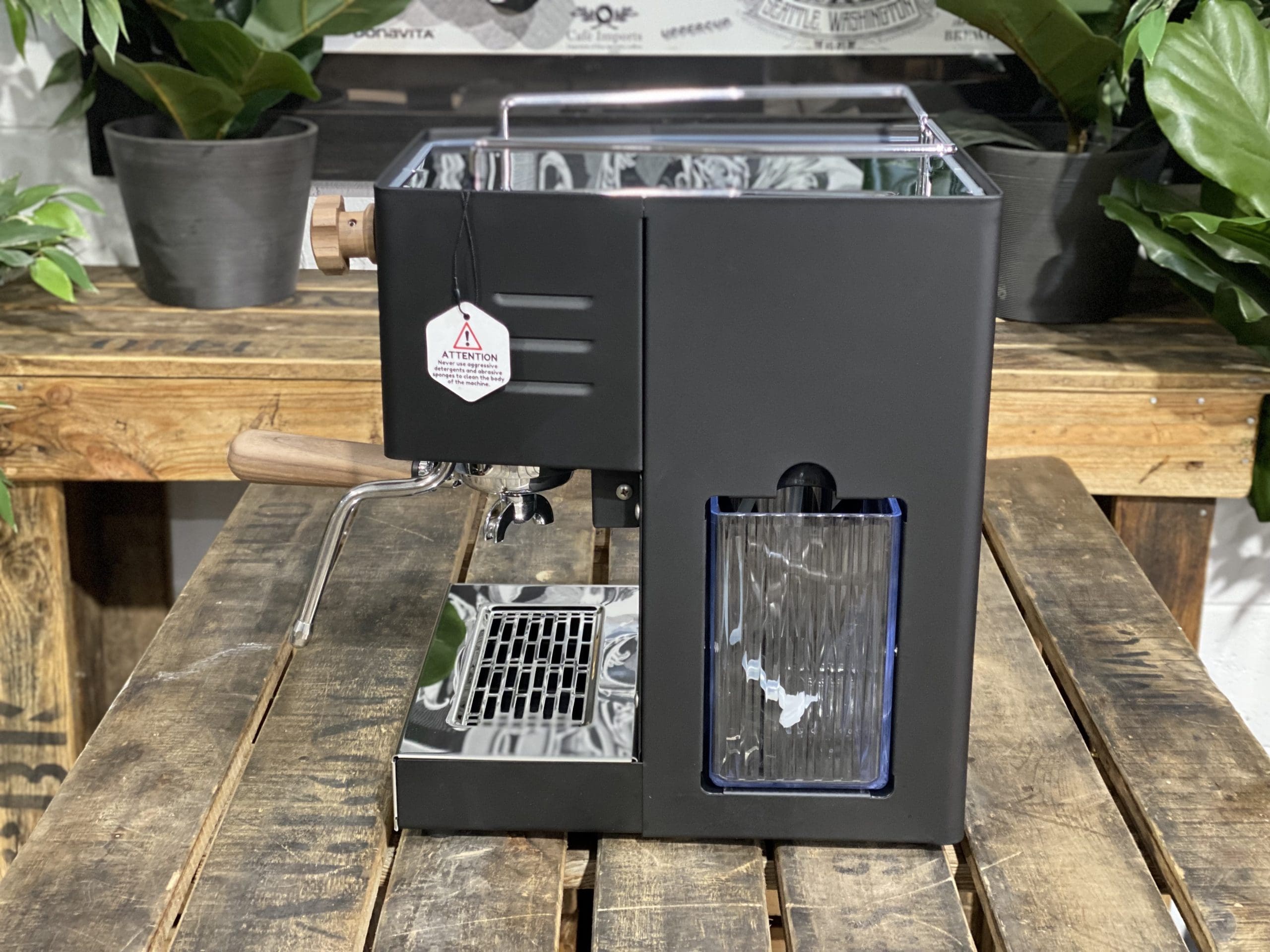 Quick Mill Pippa Tank Black - 1 Group Commercial Espresso Machine - Timber