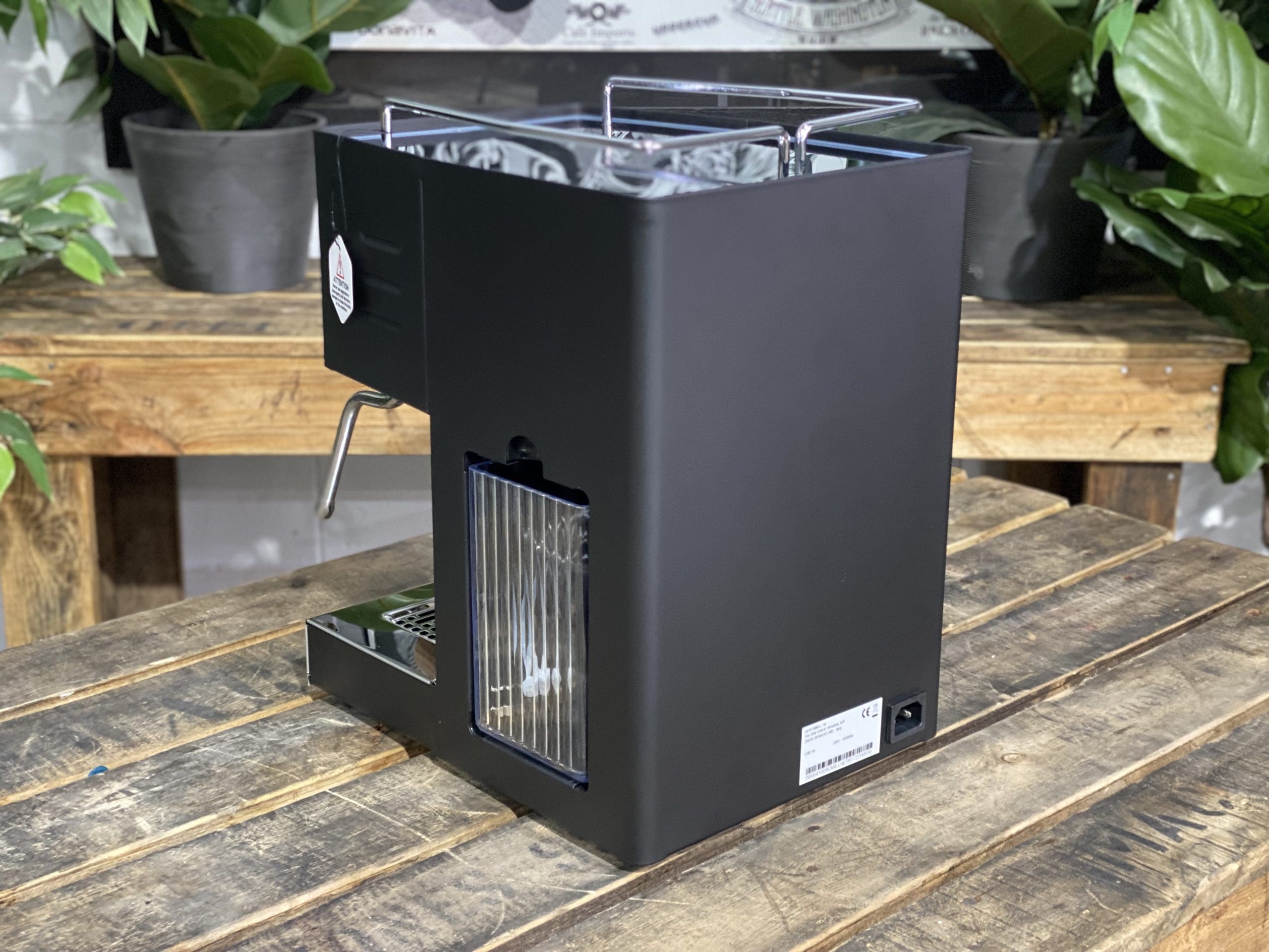 Quick Mill Pippa Tank Black - 1 Group Commercial Espresso Machine - Timber