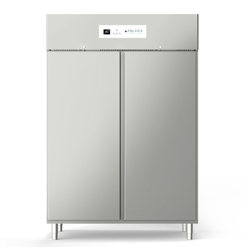 Polaris 1298L Capacity Two Stainless-Steel Door Freezer Cabinet | Self Contained | -15°C To -25°C R140BT